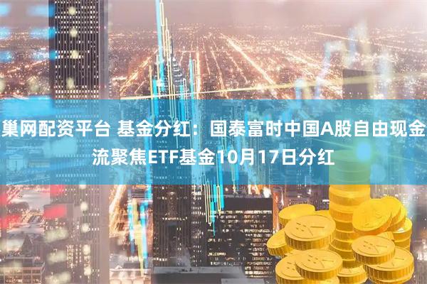 巢网配资平台 基金分红：国泰富时中国A股自由现金流聚焦ETF基金10月17日分红
